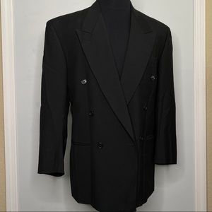 Zanetti men’s black double breasted coat